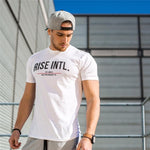 2020 Men Brand T-shirt Gyms Fitness Bodybuilding Slim Summer Casual Fashion Print Male Cotton Tee shirt Tops Crossfit Clothing