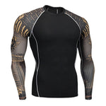 men's clothing compression men t-shirt + leggings rashgard kit long sleeves top for fitness man tracksuit thermal underwear base