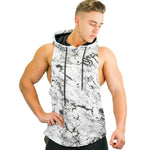 New Men Bodybuilding Tank Tops Gyms Fitness Workout Sleeveless Hoodies Man Casual Camouflage Hooded Vest Male Camo Clothing