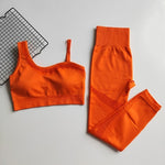 Yoga Pants Women Seamless Fitness Clothing Sportswear Woman Gym Leggings Padded Push-up Strappy Sports Bra Sports Set Tracksuit