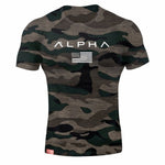 2019 Men Camouflage Sport Training Cotton T-shirt Short Sleeve Male Casual Man Gym Running Fitness Slim Tees Tops Clothing
