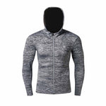 New Winter Autumn Hoodies Sport Shirt Men Hat Zipper Running Jackets Fitness Gym Sports Clothing Sport Top Men's Sportswear 2020