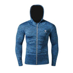 New Winter Autumn Hoodies Sport Shirt Men Hat Zipper Running Jackets Fitness Gym Sports Clothing Sport Top Men's Sportswear 2020