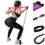 Pilates Exercise Stick Toning Bar Fitness Home Women Yoga Gym Workout Body Abdominal Resistance Bands Rope Puller Drop shipping