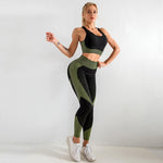 2020 New Yoga Set Seamless Workout Women Yoga Sportswear Fitness Bra Sports Suits Gym Clothing Leggings Sport Women Fitness Suit