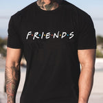 2019 nuevas camisetas de moda de verano para hombres, camisetas con estampado de amigos, ropa masculina para hombre, camisetas casuales de fitness para hombres, Camiseta de algodón