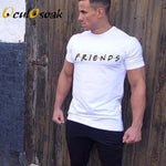 2019 nuevas camisetas de moda de verano para hombres, camisetas con estampado de amigos, ropa masculina para hombre, camisetas casuales de fitness para hombres, Camiseta de algodón